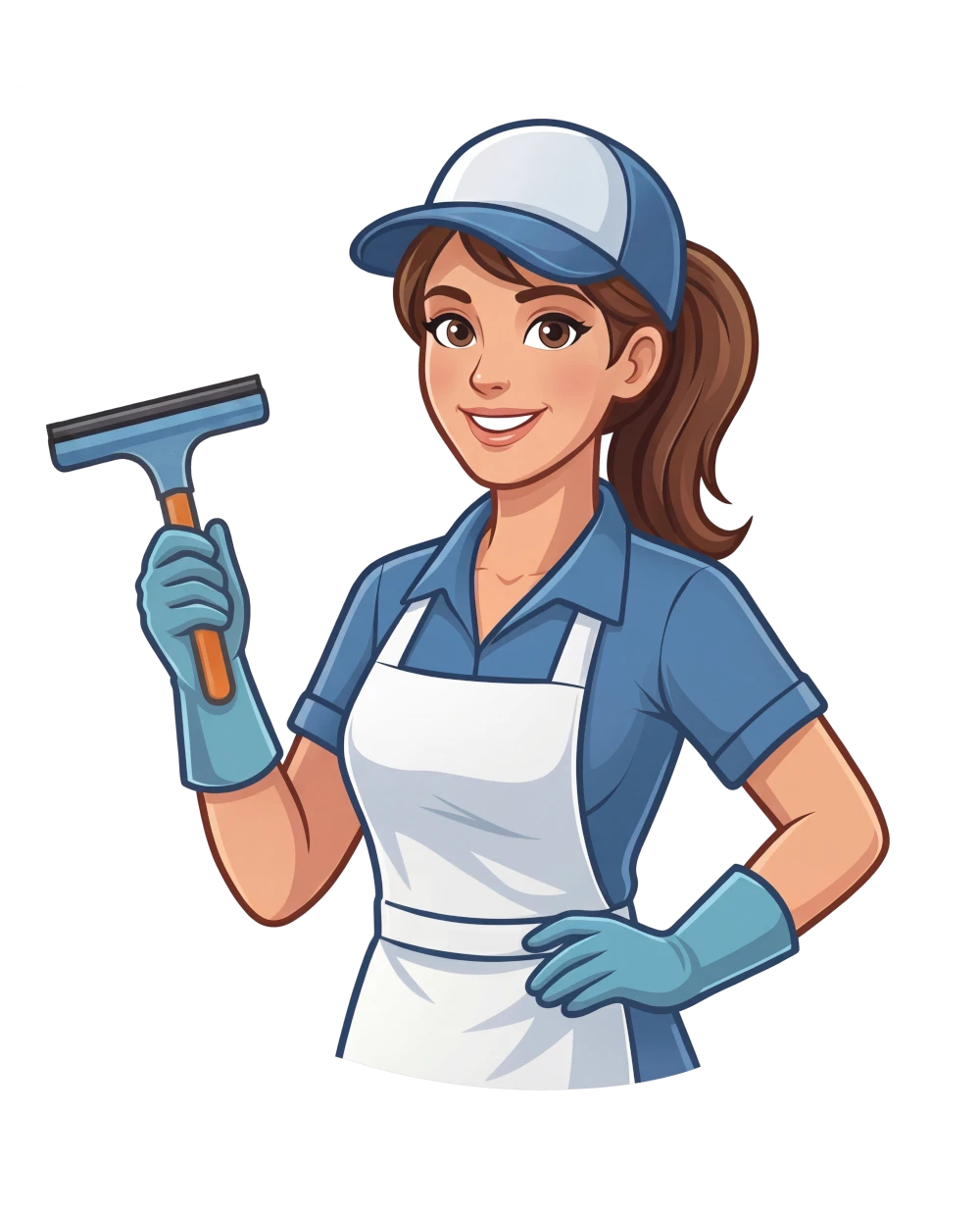 Donna delle pulizie professionali